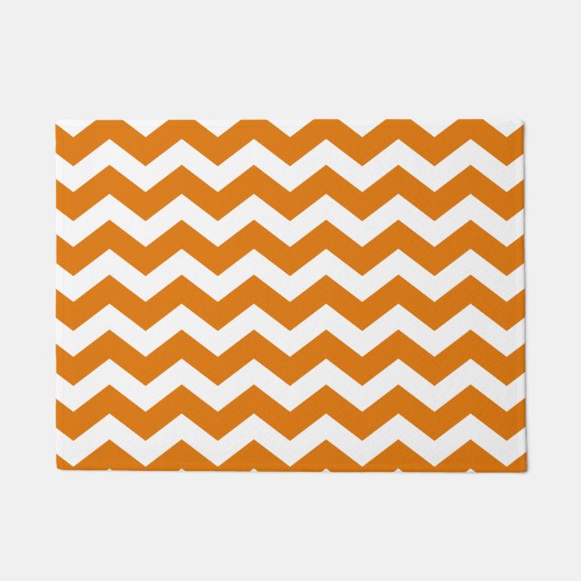 Burnt Orange Zickzack Fußmatte (Vorderseite)