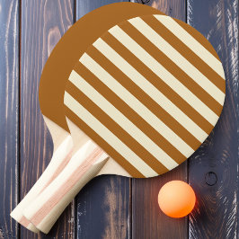 Burnt Sand Polo Streifen und Solid Tischtennis Schläger