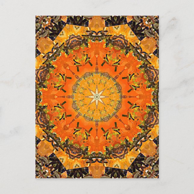 Burnt Sands Mandala Post Card Postkarte (Vorderseite)