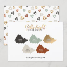Burnt Sienna Grün Beige & Gold Farbpalette Karte