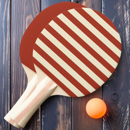 Burnt Sienna Polo Streifen und Solid Tischtennis Schläger