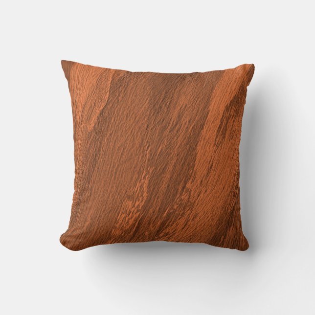 Burnt Sienna (rötlich-braun) abstraktes Muster Kissen (Vorderseite)