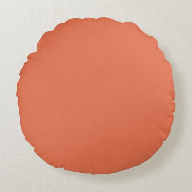 Burnt Sienna Rundes Kissen (Vorderseite)