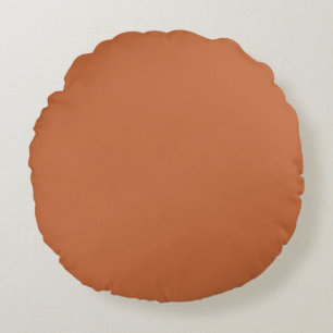 Burnt Sienna Rundwürfelkissen - 16" Runde Rundes Kissen