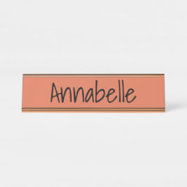 Burnt Sienna Schreibtischnamensplakette