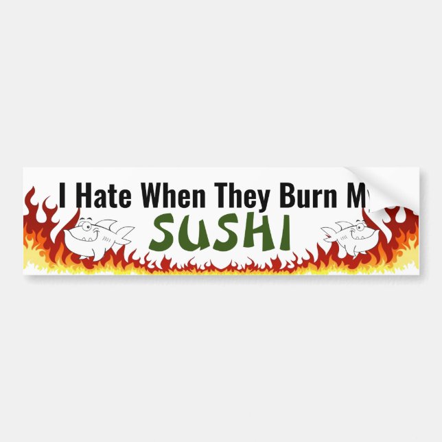 Burnt Sushi Autoaufkleber (Vorne)