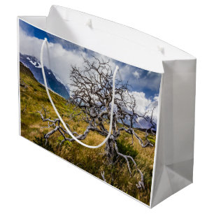 Burnt tree, Torres del Paine, Chile Große Geschenktüte