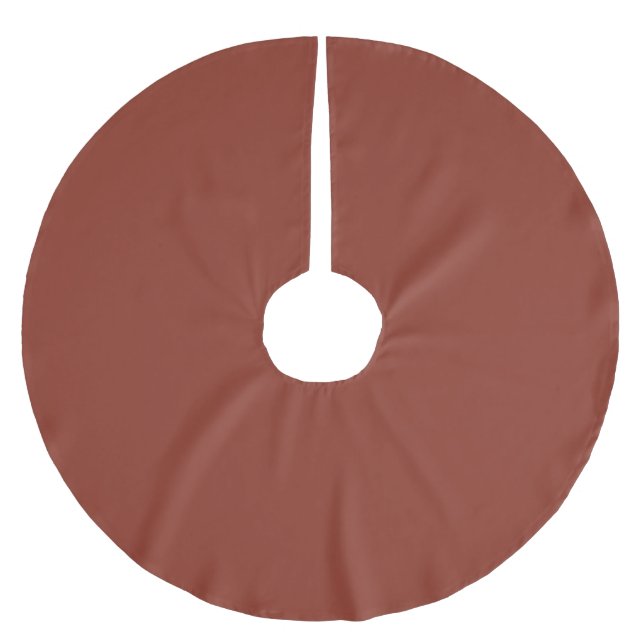 Burnt Umber Solid Color | Classic | elegant Polyester Weihnachtsbaumdecke (Vorderseite)