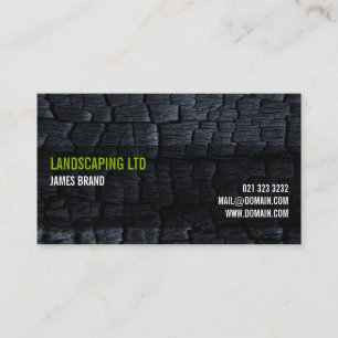 Burnt Wood Business Card Visitenkarte