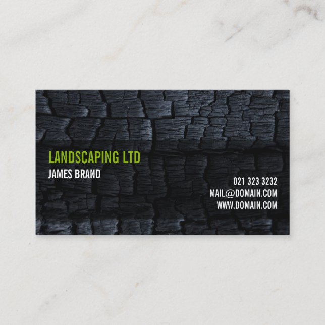 Burnt Wood Business Card Visitenkarte (Vorderseite)