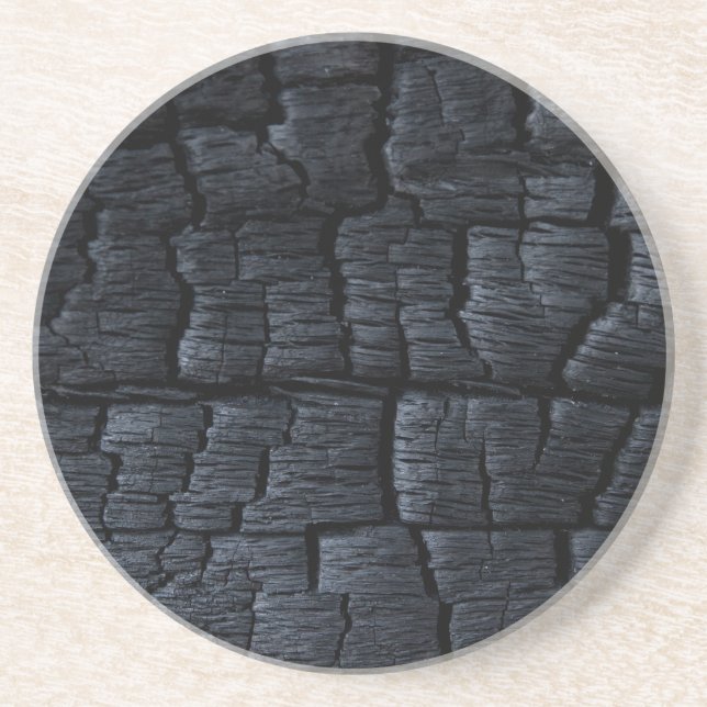 Burnt Wood Holzkohle Untersetzer (Vorne)