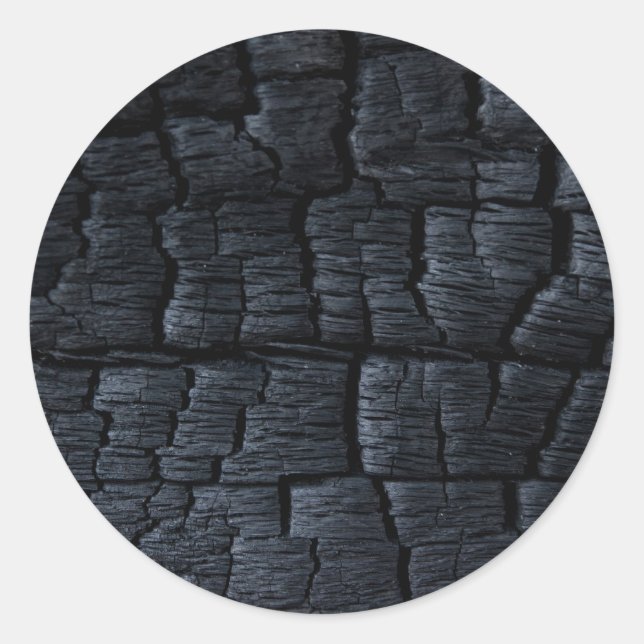 Burnt Wood Texture Runder Aufkleber (Vorderseite)