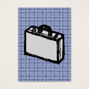 Büro-Aktenkoffer-oder Reise-Koffer-Skizze. Blau