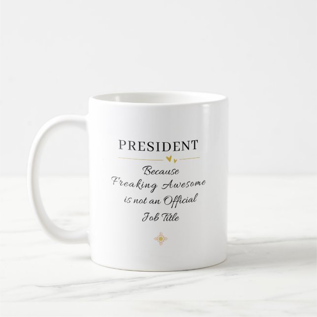 Büro des Präsidenten Zitat Kaffeetasse (Links)