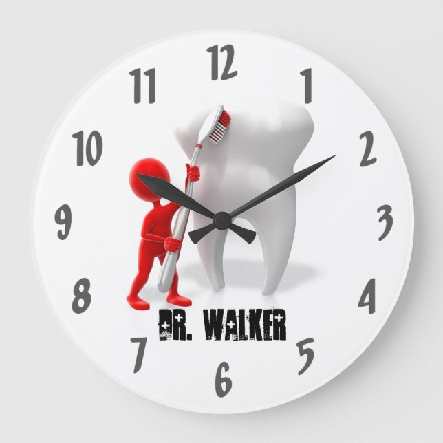 Büro für berufliche Zahnärzte Große Wanduhr (Vorderseite)