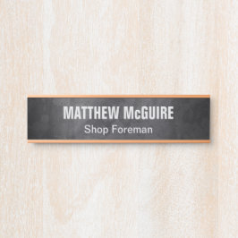 Büro für industrielle Grunge Metal Look Shop Türschild