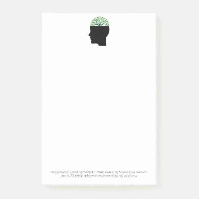 Büro für Psychologie Baum Moderner Zollberater Post-it Klebezettel (Vorderseite)