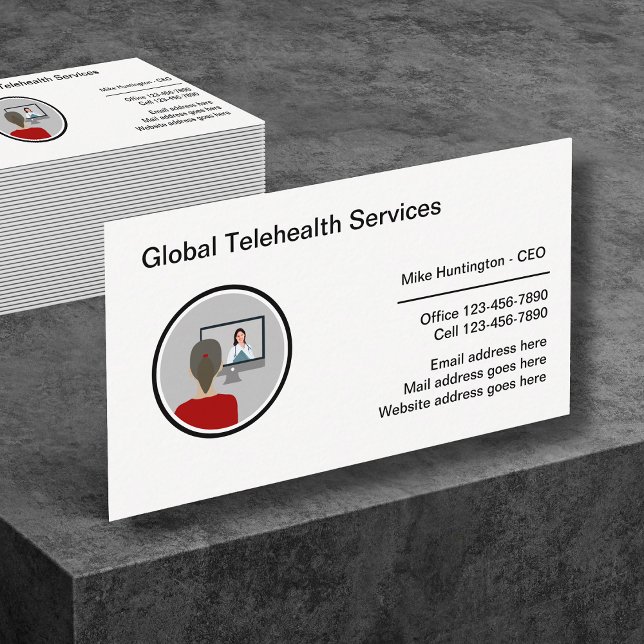Büro für Telehealth Medizin Visitenkarte (Von Creator hochgeladen)