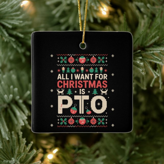 Büro-Hässliche-Weihnachts-PTO-Arbeitsfeier-Kollege Keramikornament (Baum)