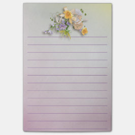 Büro - hübscher Frühling mit Blumen Post-it Klebezettel