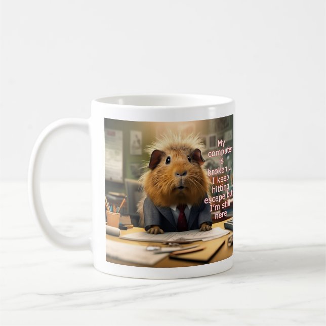 Büro Humor Guinea Schweinekasten Kaffee Tasse (Links)