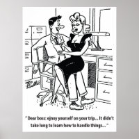 Büro Humor, Mann und Hübsche Frau