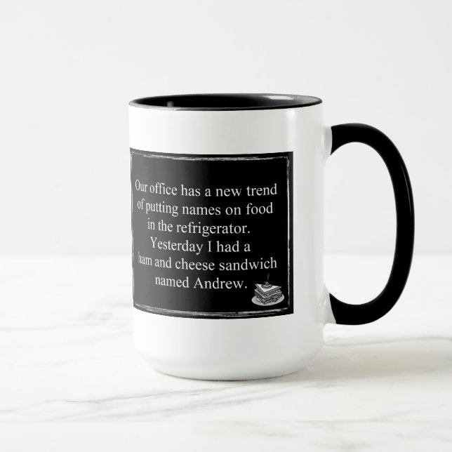 Büro Humor Vermisst Ham and Cheese Sandwich Tasse (Rechts)