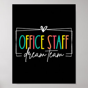Büro-Mitarbeiter Traumteam Front Office Schule Sek Poster