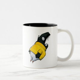 Büro-Monster 4 Zweifarbige Tasse