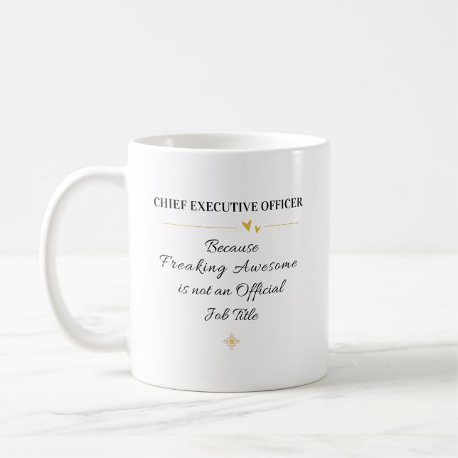 Büro-Quote des Chief Executive Officer Kaffeetasse (Links)
