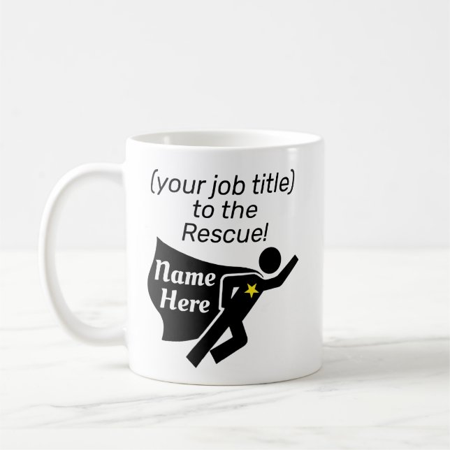 Büro-Tasse Superheld  Kaffeetasse (Links)