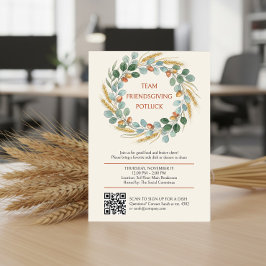 Büro-Team-Friendsgiving-Potluck-Erntedankfest Einladung