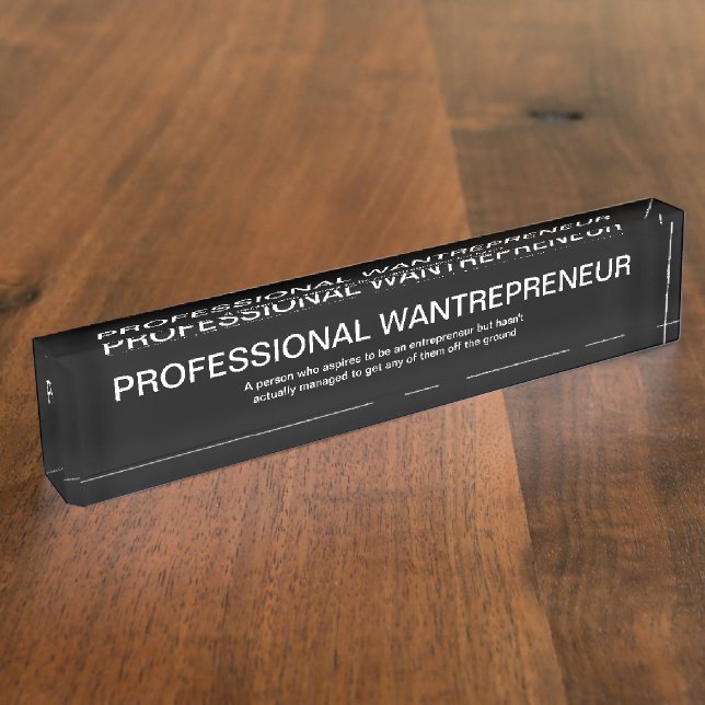Büro von Funny Wantreprense Namensplakette (Seite)