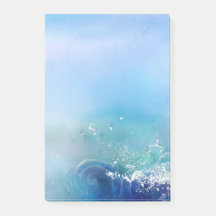 Büro - Wasserfarbenfrohe Meereswellen