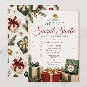 Büro-Wichteln-Geschenkaustausch-Einladung Einladung