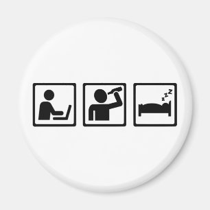 Büroalkoholschlaf Magnet