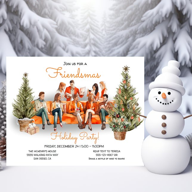 Büroangestellte Friendsmas Holiday Weihnachts-Part Einladung (Von Creator hochgeladen)
