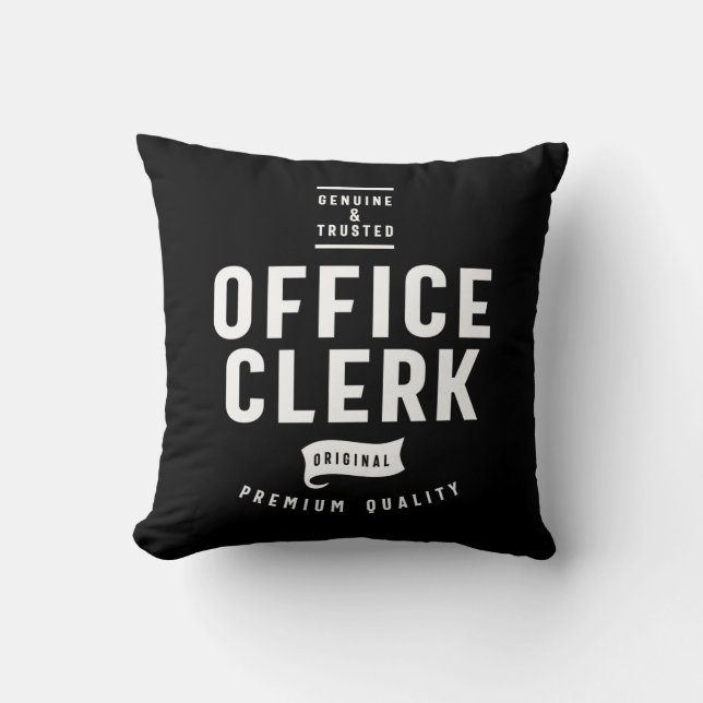 Büroangestellter Job Titel Kissen (Vorderseite)