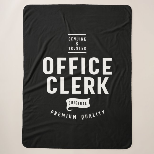 Büroangestellter Job Titel Sherpadecke (Vorderseite)