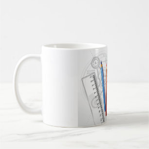 Bürobedarf für technische Zeichnungen Kaffeetasse