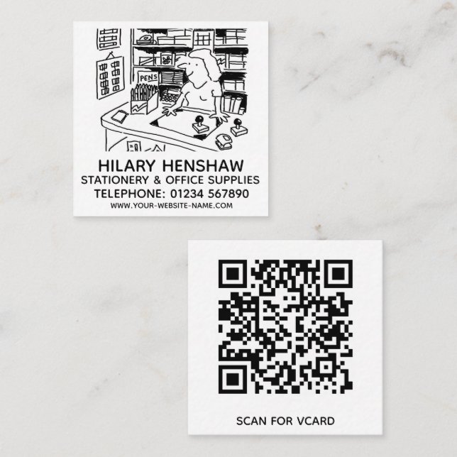 Bürobedarf Quadratische Visitenkarte (Vorne/Hinten)