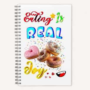 Bürobedarf zu essen ist echte Freude Notizbuch