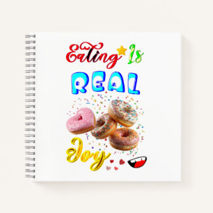 Bürobedarf zu essen ist wahre Freude Notizbuch