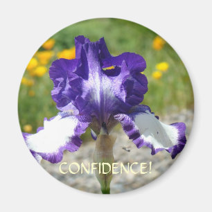 BÜROGESCHENK MAGNETEN Lila Schwertlilie Blumen Mag Magnet