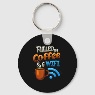 Bürohumor zu Hause durch Kaffee und WLAN-Remote be Schlüsselanhänger