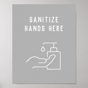 Bürohygiene entschärfen Sie Ihre Hände hier Plakat