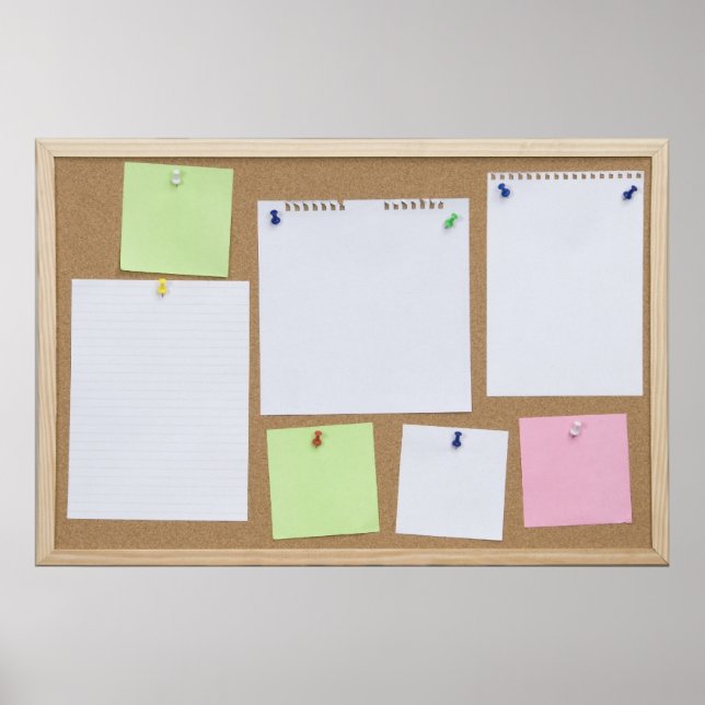 Bürokorkartentafel Poster (Vorne)