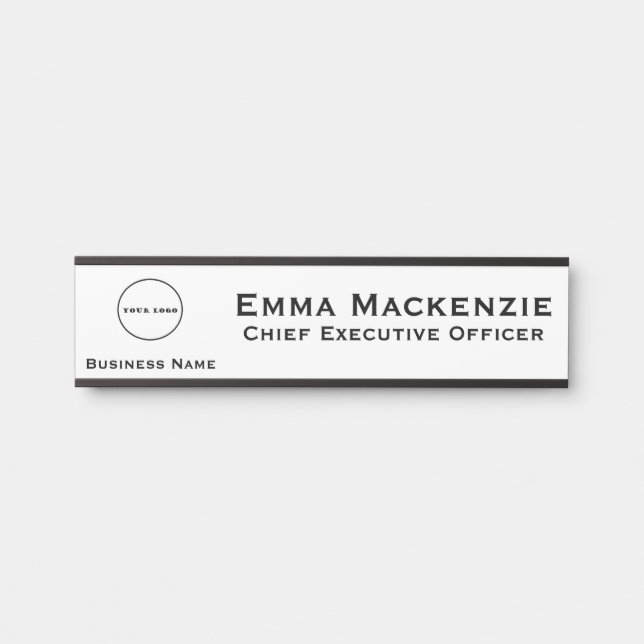 Bürologoklassegeschäft Hängen von Namensschildern Türschild (Vorderseite )