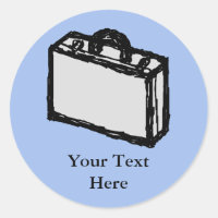 Büropapier oder Reisekoffer-Sketch. Blau.