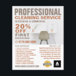 Büroschreibtisch, Werbung für Reinigungsdienste Flyer<br><div class="desc">Büroschreibtisch,  Flyer für die Werbung für Reinigungsdienste durch den Visitenkartenspeicher.</div>